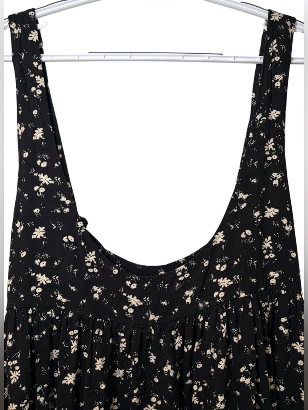Free People Saturday Scooped Romper Dress in Black Combo Size XL Boho Summer - Picture 7 of 14